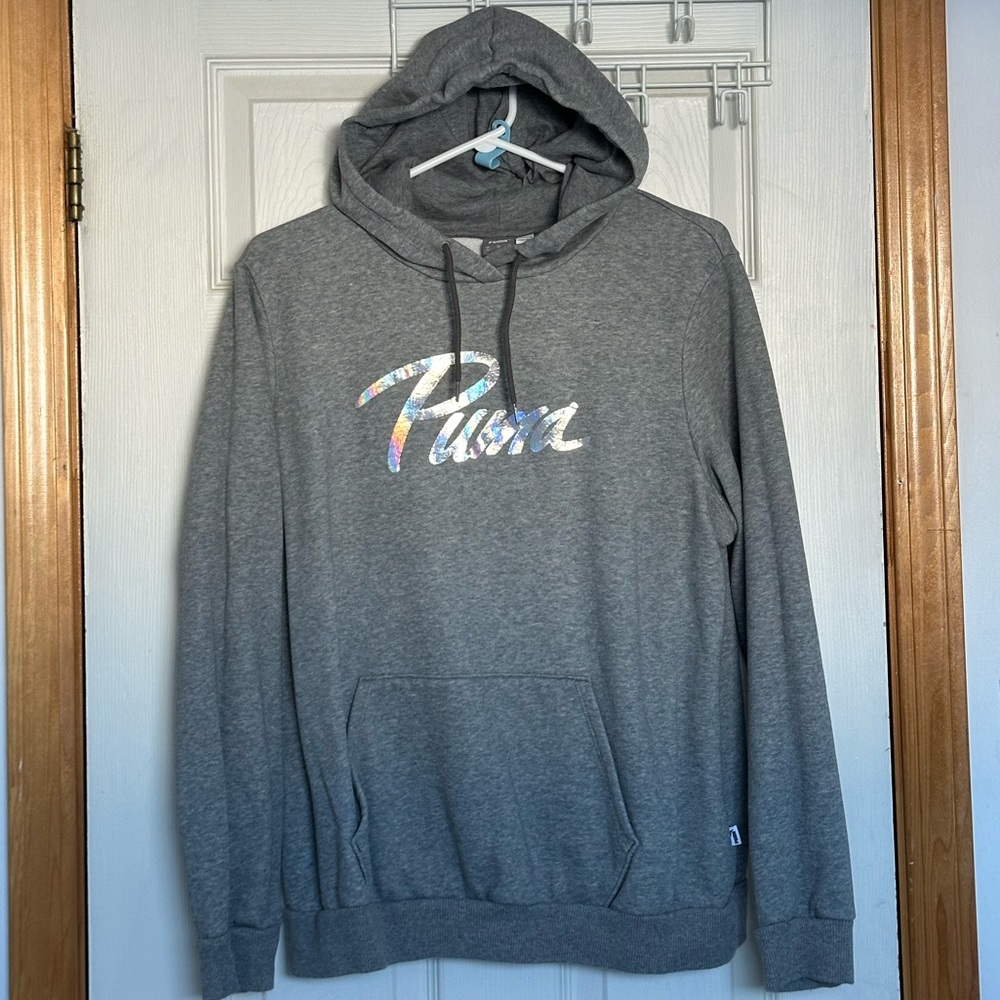 Women’s XL Puma Gray Hoodie w/ Iridescent Logo
